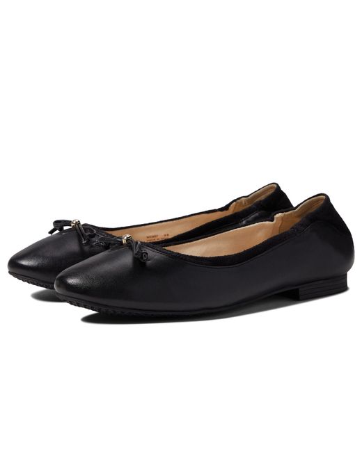Cole Haan Rubber Keira Ballet Flat In Black Leather Black Lyst