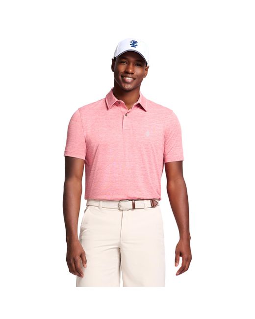 Izod Pink Golf Title Holder Short Sleeve Polo Saltwater Red Xx-large for men