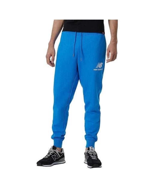 New Balance Blue Essential Stacked Logo Sweatpants for men