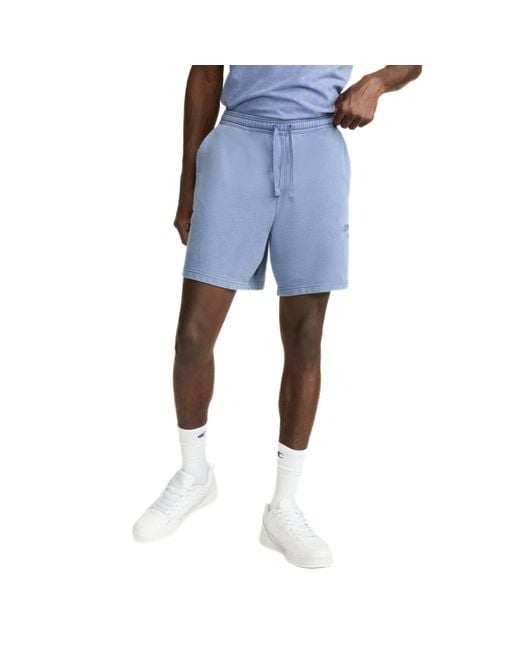 Champion Blue Vintage Wash Lightweight Fleece Shorts for men