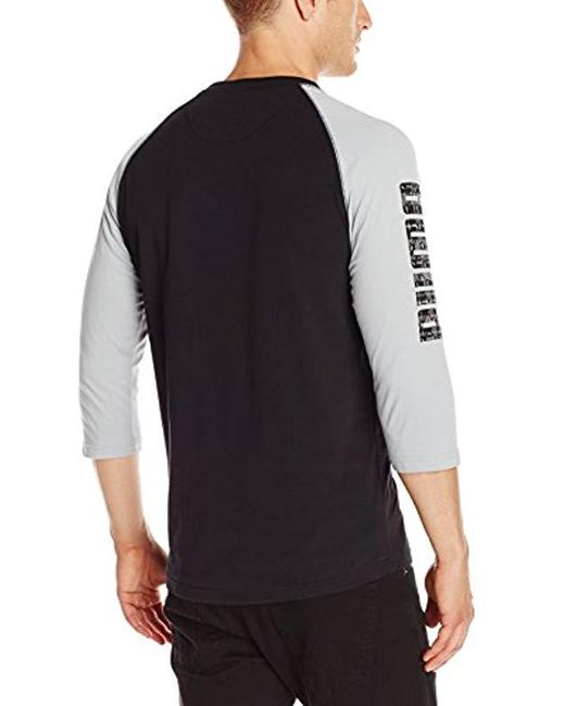 Download PUMA Fitz Raglan 3/4 Sleeve T-shirt in Black for Men - Lyst
