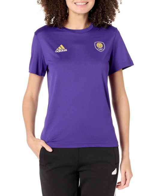 Adidas Purple Orlando City Sc Local Stoic Short Sleeve Pre-game T-shirt