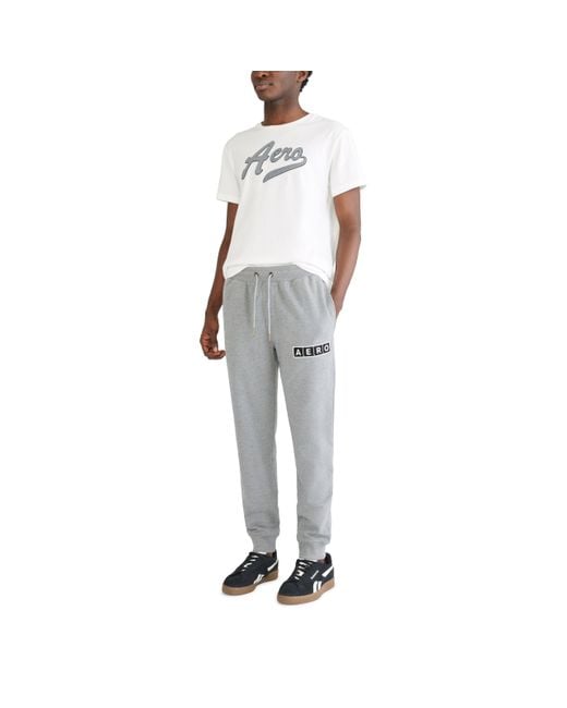 Aéropostale Gray Aero Logo Fleece Jogger Pant for men