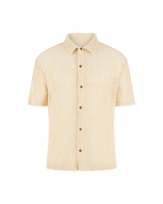 Guess Natural Eco Net Loose Short Sleeve Knit for men