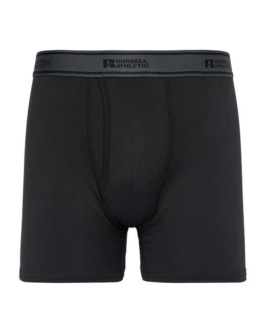 Russell Renault Boxer Brief 4 Pack in Black for Men