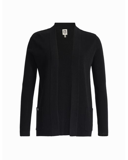 Anne Klein Black Petite Long Sleeve Malibu Cardigan Sweater