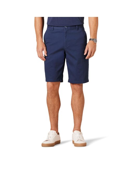 Amazon Essentials Blue Slim-fit 11" Flat-front Comfort Stretch Chino Short for men
