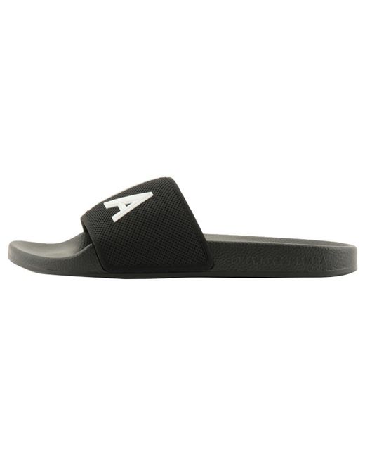 Emporio Armani Black A | X Armani Exchange Mykonos Ax Slide Sandal for men