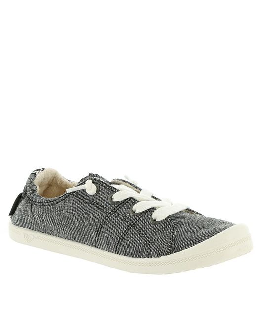 Roxy Gray Bayshore Slip On Shoe Loafer Flat