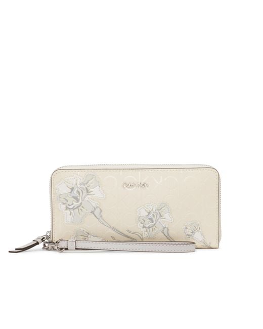 Calvin Klein Natural Audrey Floral Signature Boxed Wallet