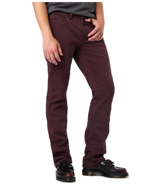 Buffalo David Bitton Purple Non-denim Straight Leg Six French Terry Pants With Cotton Blend Stretch for men