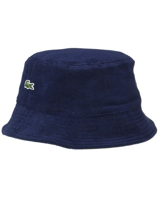 Lacoste Reversible Bucket Hat in Navy Blue (Blue) for Men | Lyst