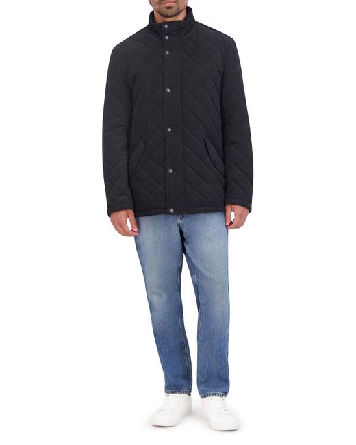 Cole Haan Quilted Corduroy Jacket in Blue for Men | Lyst