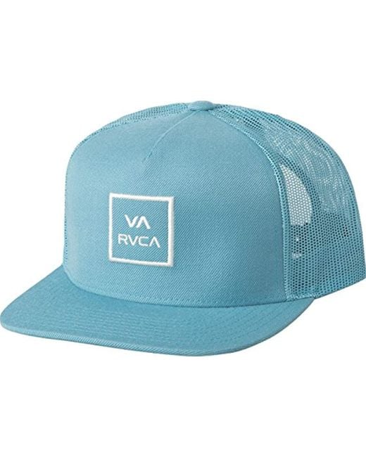 RVCA Blue All The Way Trucker Hat for men