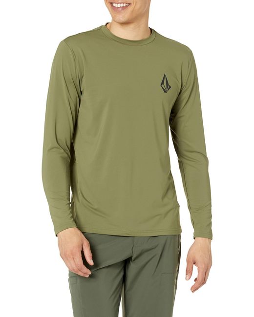 Volcom Green Standard Taunt Upf 50+ Long Sleeve Loose Fit Rashguard for men