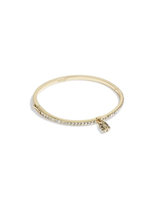 COACH S Iconic Padlock Tennis Bangle Bracelet in Metallic Lyst
