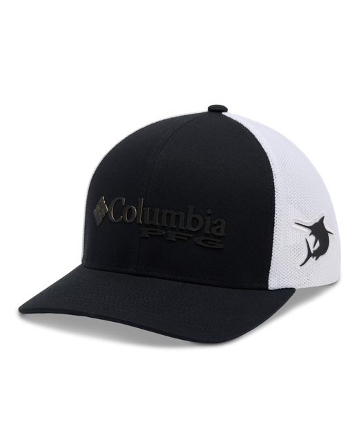 Columbia Black Pfg Mesh 3d Stretch Snap Back