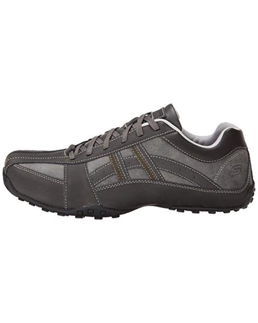 skechers men's citywalk malton oxford sneaker charcoal