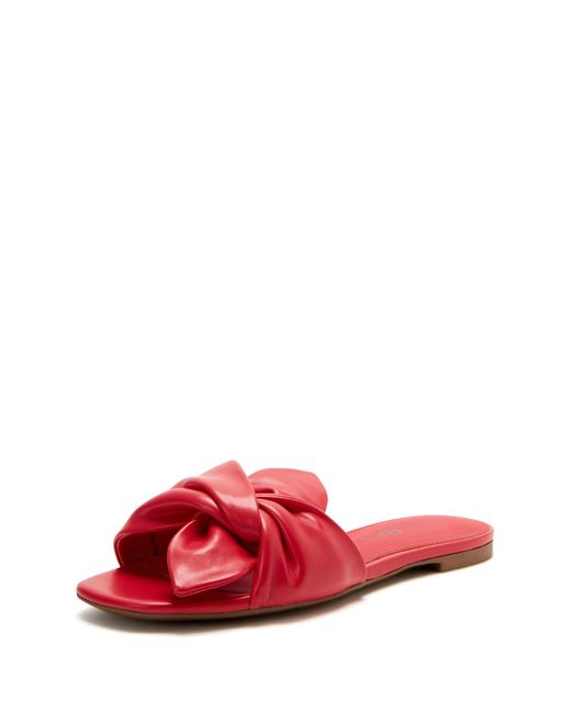 Katy Perry The Halie Bow Sandal Flat in Red | Lyst