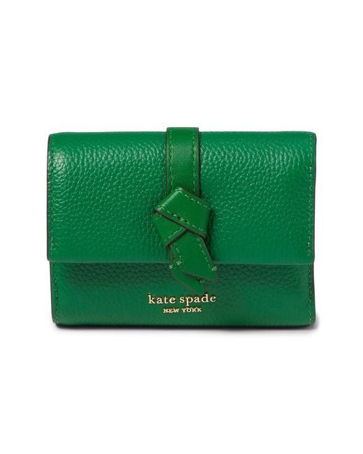 Kate Spade Compact Wallet in Green | Lyst