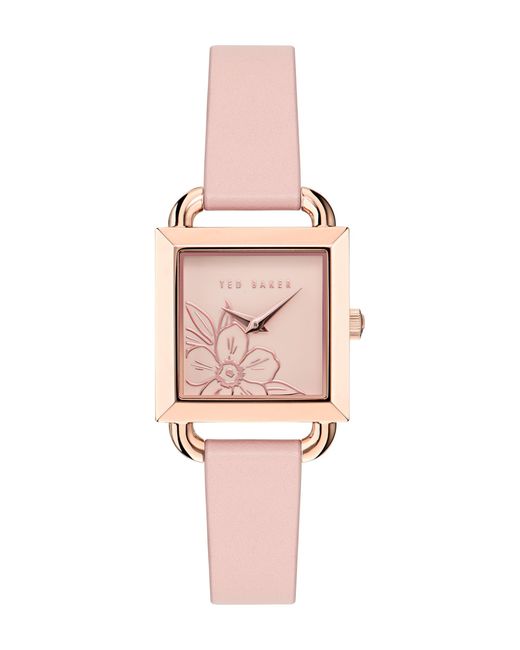 Ted Baker Taliah Ladies Pink Leather Strap Watch