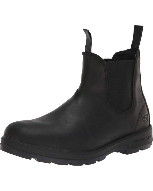 Skechers Relaxed Fit Molton Gaveno S Chelsea Boots Black 11 for men