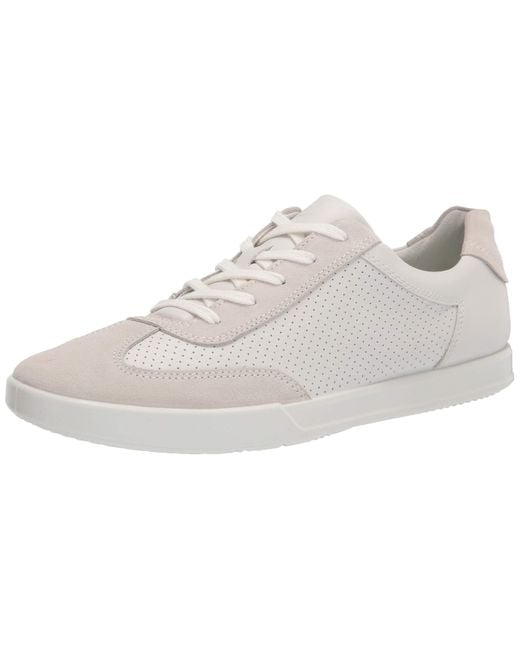 Ecco Leather Mens Cathum Retro Sneaker in White for Men - Save 20% | Lyst