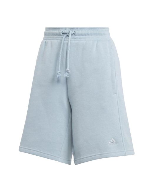 adidas blue fleece shorts