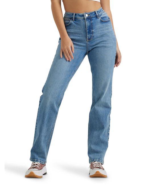 Wrangler Blue High Rise True Straight Fit Jean