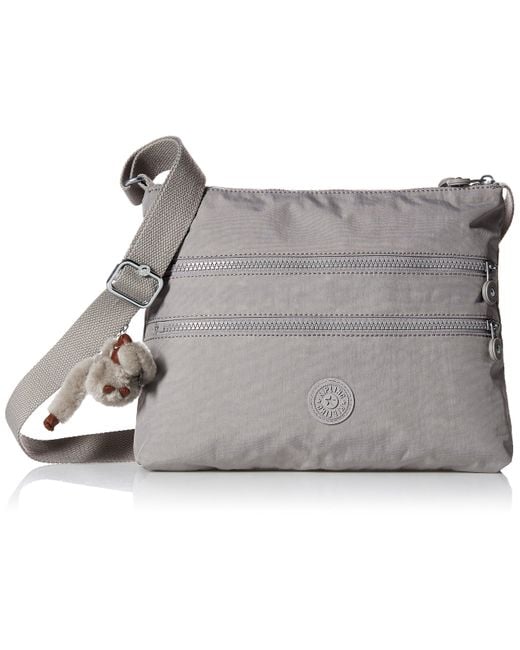 Kipling Gray Alvar Slate Grey Tonal Crossbody Bag
