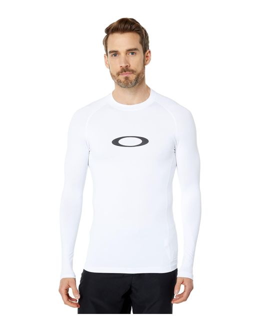 Oakley Standard Ellipse Long Sleeve Rashguard in White Lyst