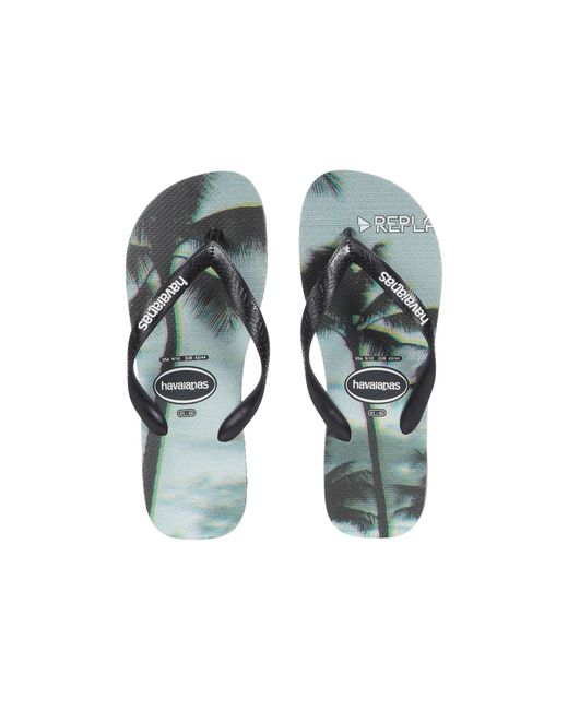Havaianas Rubber Top Photoprint Flip Flop Sandal in Black/Black/Steel Grey (Black) for Men | Lyst