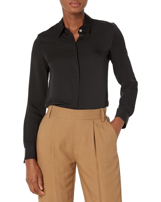 Theory Black Classic Fitted Shirt