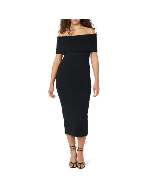 The Drop Black 's Lora Off The Shoulder Midi Sheath Dress