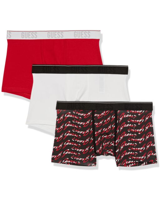 Guess Red Joe Boxer Trunk 3 Pack for men