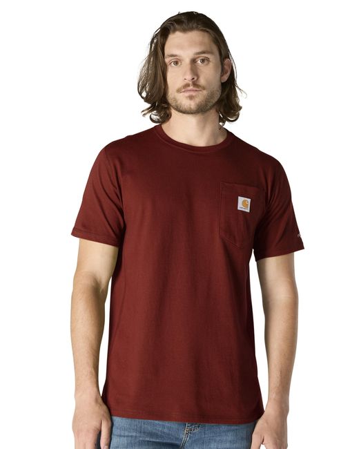 Carhartt Force® 106652 Relaxed Fit Midweight Short Sleeve Pocket in Red für Herren