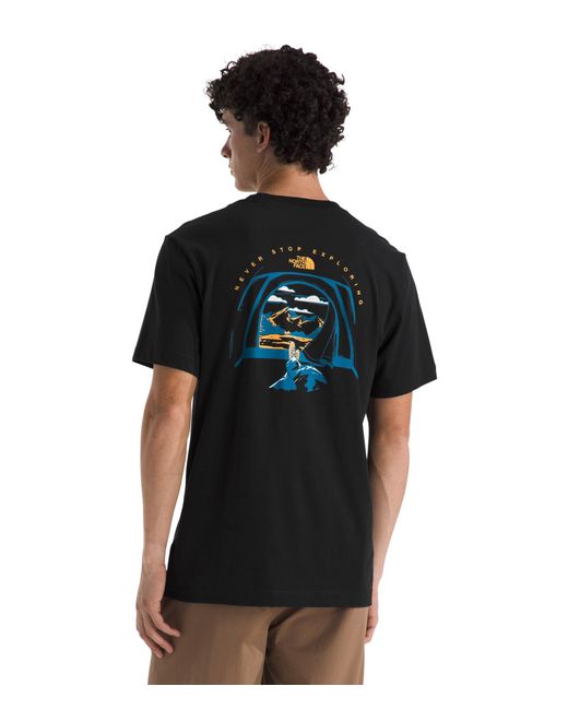 The North Face Black Evolution Tent Short-sleeve Tee | Cotton Shirt With A Graphic Design for men