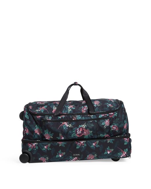 Vera Bradley S Recycled Lighten Up Reactive Xl Foldable Rolling Duffle