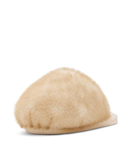 Steve Madden Natural Poof Slipper