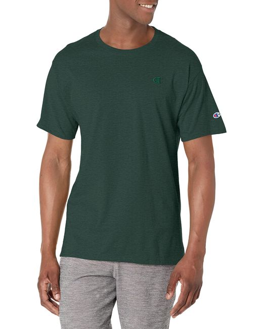 Champion Green Mens Classic Jersey Tee Shirt for men