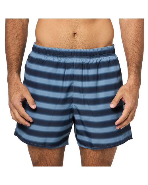 Lacoste Blue Striped Swim Trunks for men