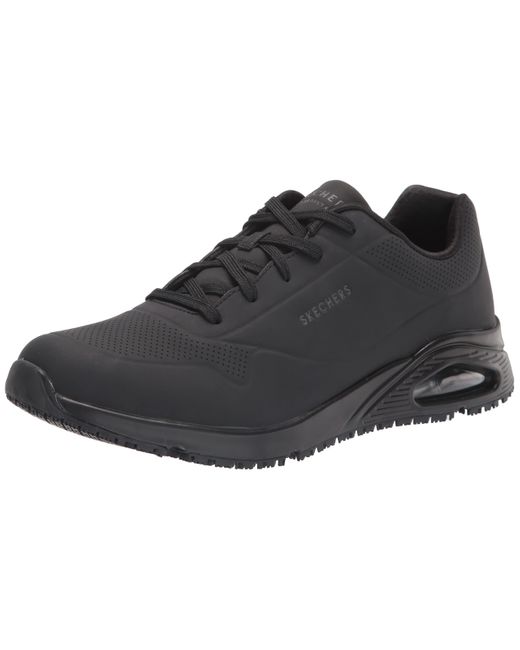 Skechers Black Work Uno Sr Sutal Lace Up Skech Air 200054 P Food Service Shoe for men