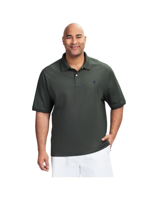 Izod Gray Big And Tall Advantage Performance Short Sleeve Polo Shirt for men