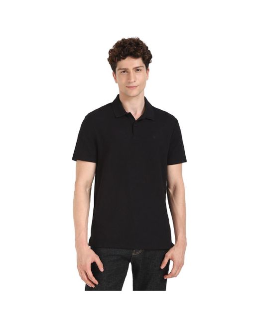Calvin Klein Micro Waffle Polos Black for men