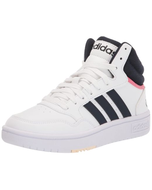 adidas Synthetic Hoops 3.0 Mid Basketball Shoe in White - Save 57% | Lyst