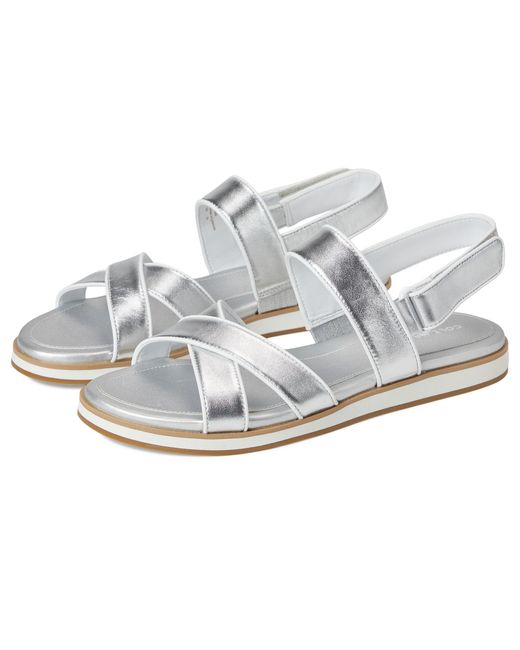 Cole Haan Metallic Mirabelle Crisscross Sandals Flat