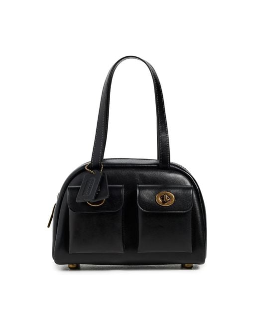 COACH Black Twin Turnlock Bag 20