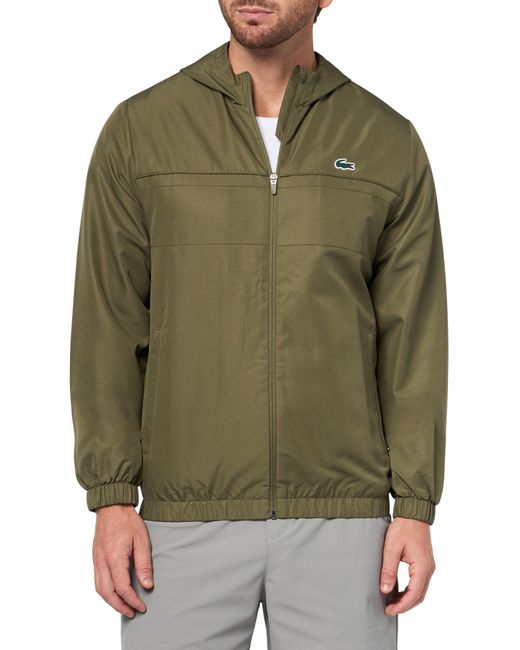 Lacoste Green Sport Water-repellent Sport Track Jacket for men