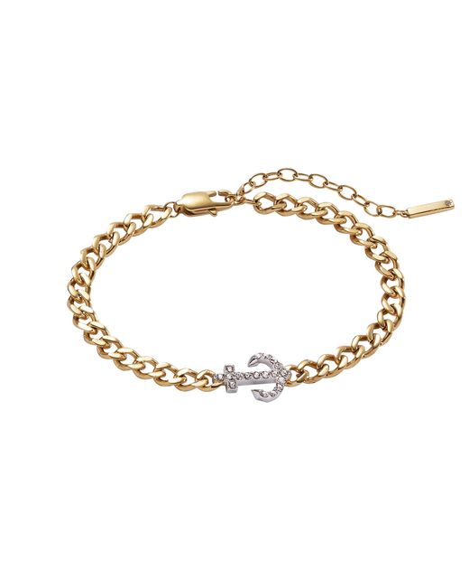 ALEX AND ANI Metallic Inline Anchor Curb Chain Bracelet