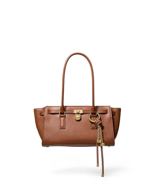 Michael Kors Blue Hamilton Small Shoulder Tote With Charm